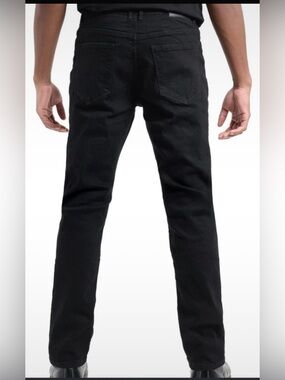 Men's Black Straight-Leg Jeans